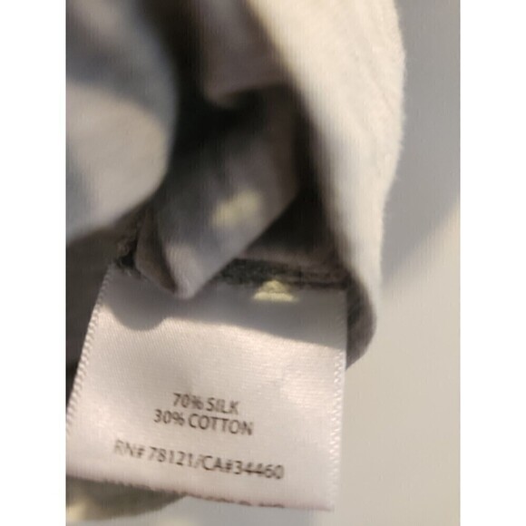 Eileen Fisher Blouse Silk Blend Gray Sz S Dolman Sleeve, Cuff Wrist And Waist - Picture 5 of 9